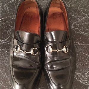 Gucci Black leather horsebit loafers Size 44 1/2